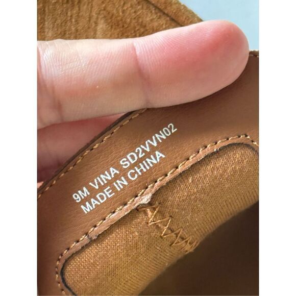 Splendid Clogs Vina Platform Size 9 Tan Suede Leather Slip On Shoes NEW - Picture 9 of 11